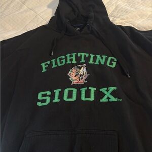 Black  ND North Dakota Fighting Sioux Hockey Hoodie